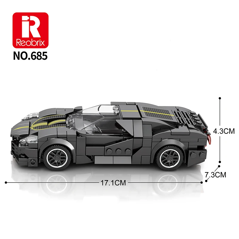 LA VOITURE NOIRE STATIC EDITION (339pcs)Techinic MOC Small Roadster Sports Super Racing Car 2024 New Products Hot Kids