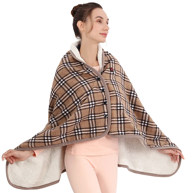 USB wireless heating oversized wearable electric soft travel blanket warm body knee pad warm uterus office