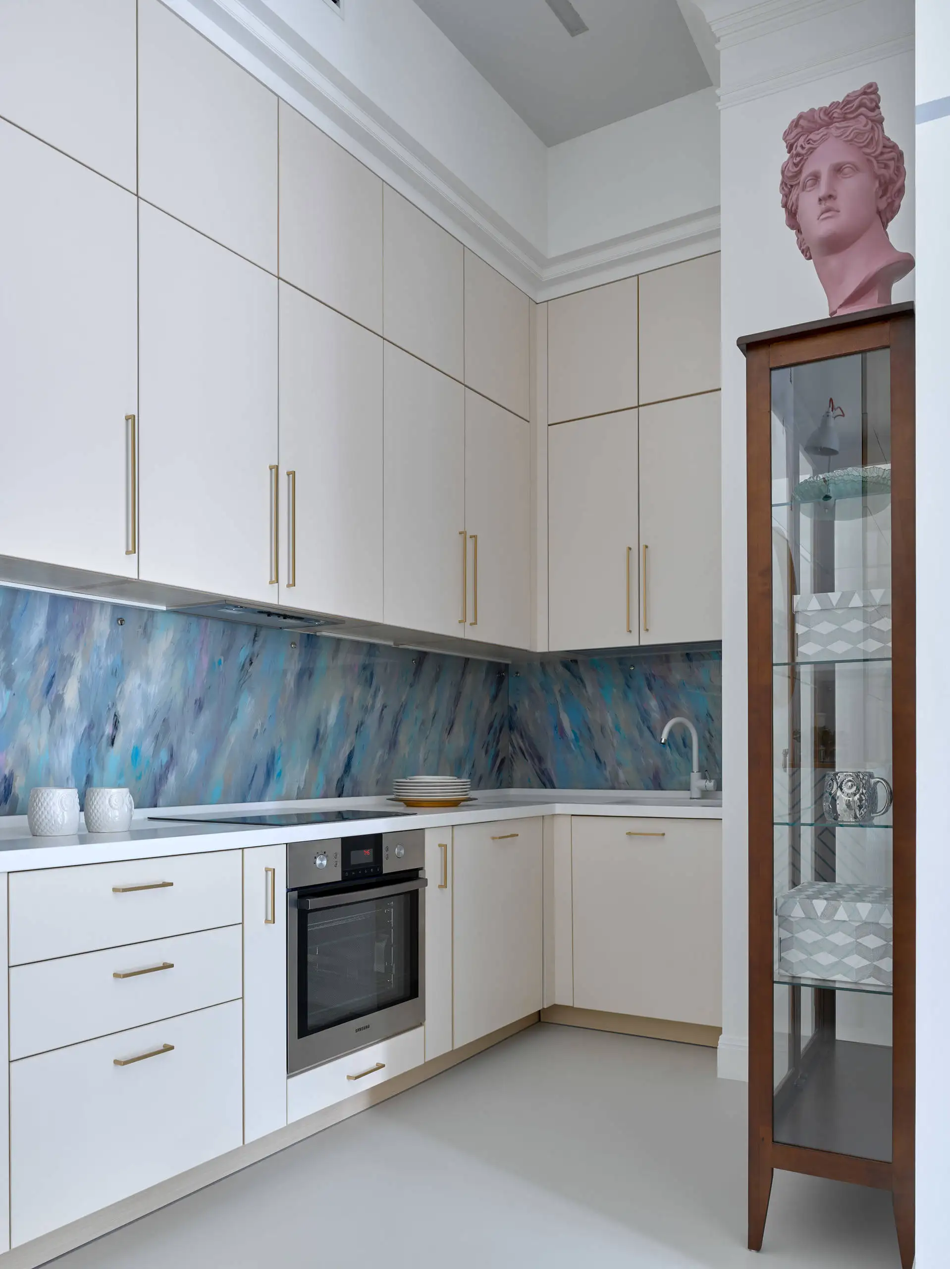 CBMmart split-new customized Kitchen Cabinet factory modular set green fresh, simple, unassuming house apartment kitchen