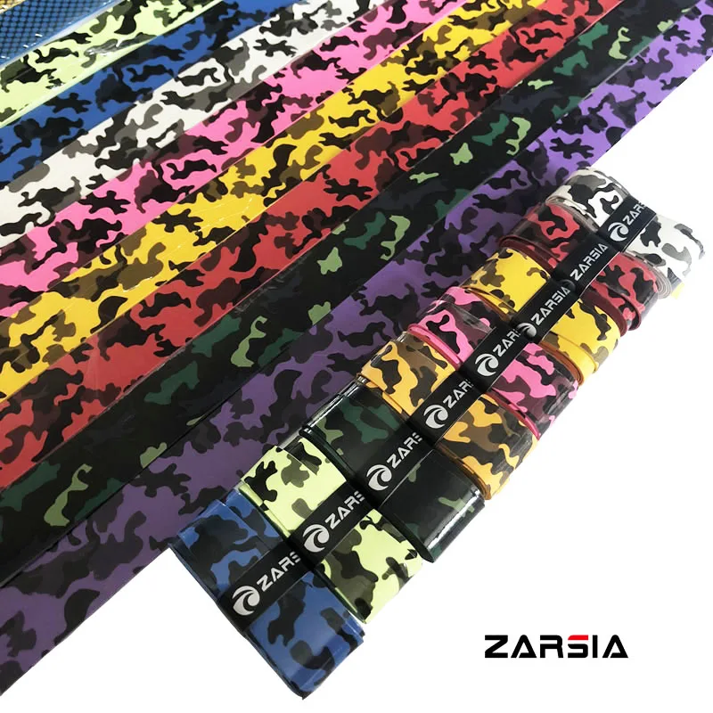 Zarsia Fashion Printing Customizable Logo Tennis Overgrip Camouflage sticky padel Tennis Over grips
