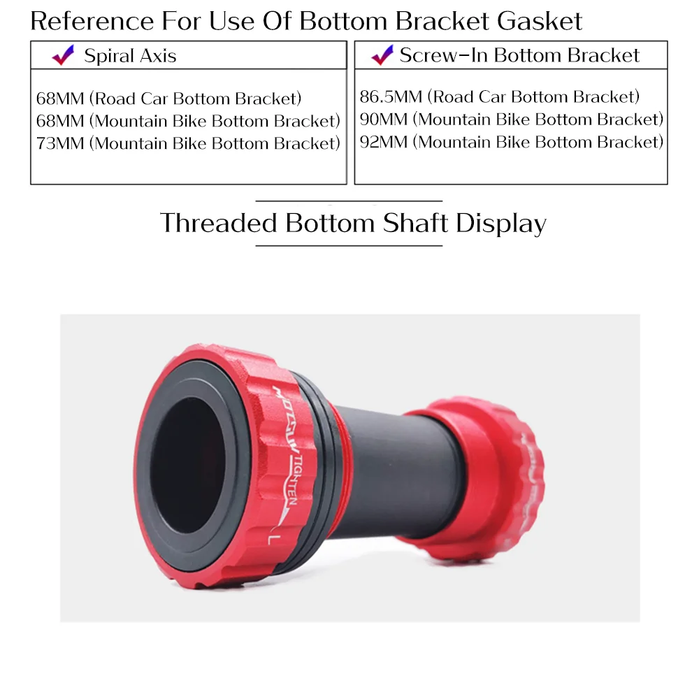 Bicycle Bottom bracket set Sealed Bearing Thread Type 68 73mm BSA68 BB91 Shell 24mm spline Axis MTB Bike Bottom bracket