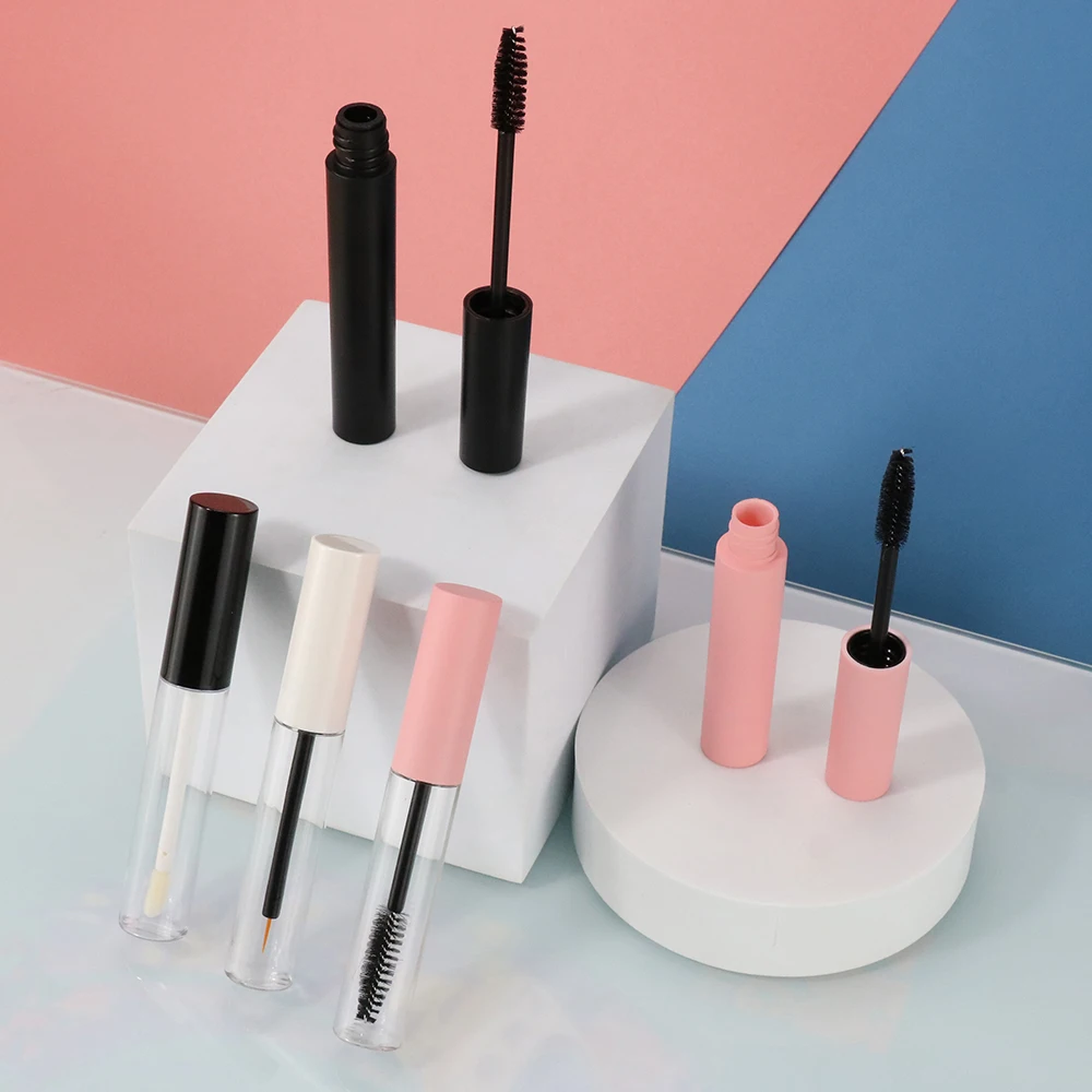 Empty plastic mascara tube / lip gloss bottle / eyelash brush for 10ml wholesale