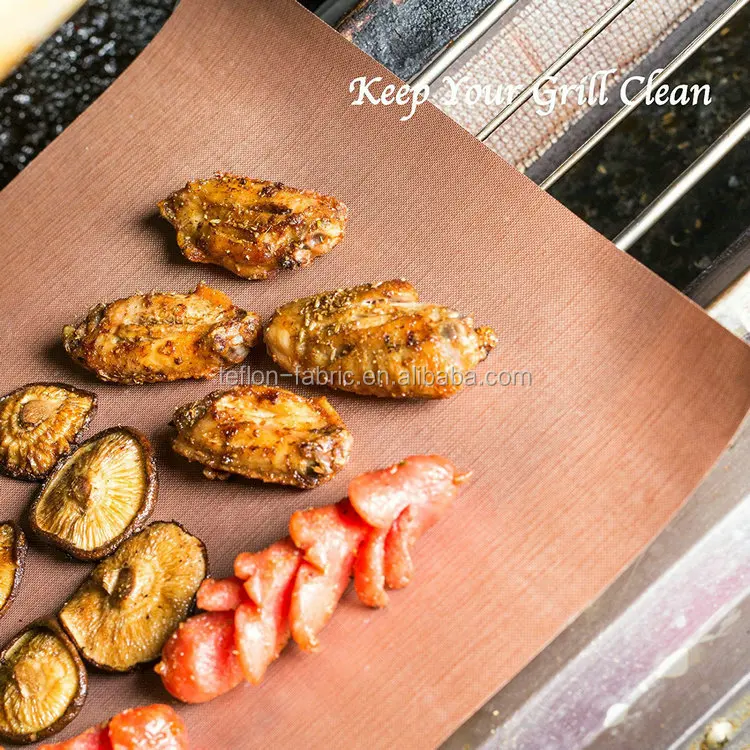 Food Grade Heat Resistant Nonstick PTFE BBQ Copper Grill Mat