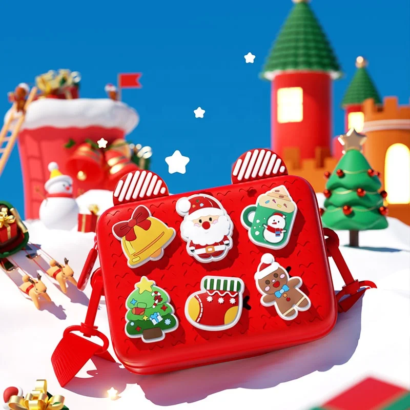 2024 Latest Anti-Fouling 3D Cartoon Charms Unisex Kids Creative Satchel Messenger Bag For kids Christmas gift