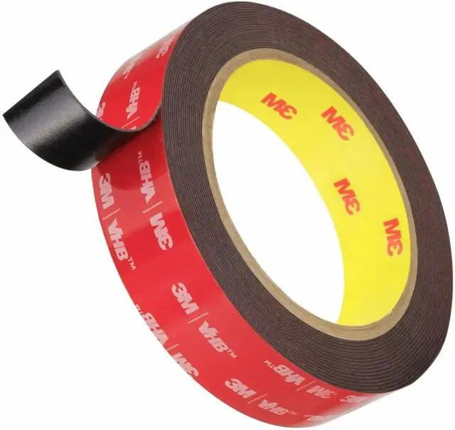 3M 5952 Double Sided VHB Tape, Black, 45mil, for Painted Metal and Plastics Waterproof Acrylic Bag Sealing Offer Printing