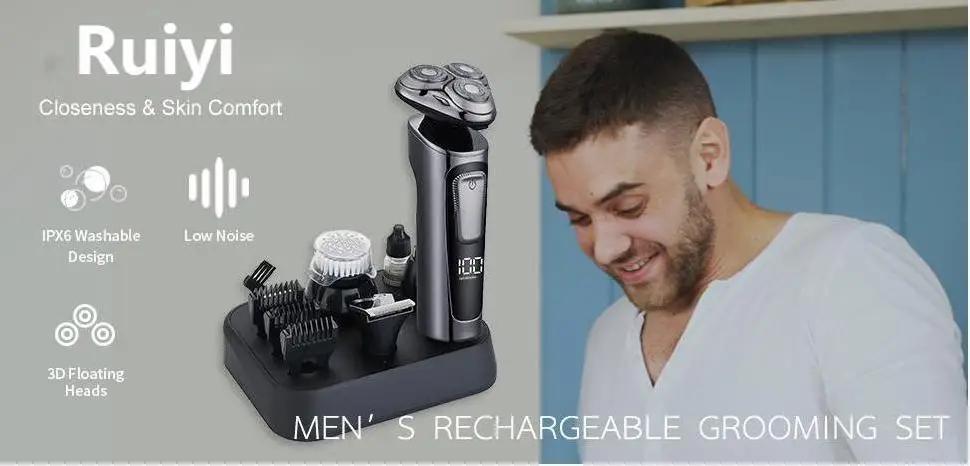 
droppshipping Triple Blade Shaving Rechargeable Electric men Shaver 