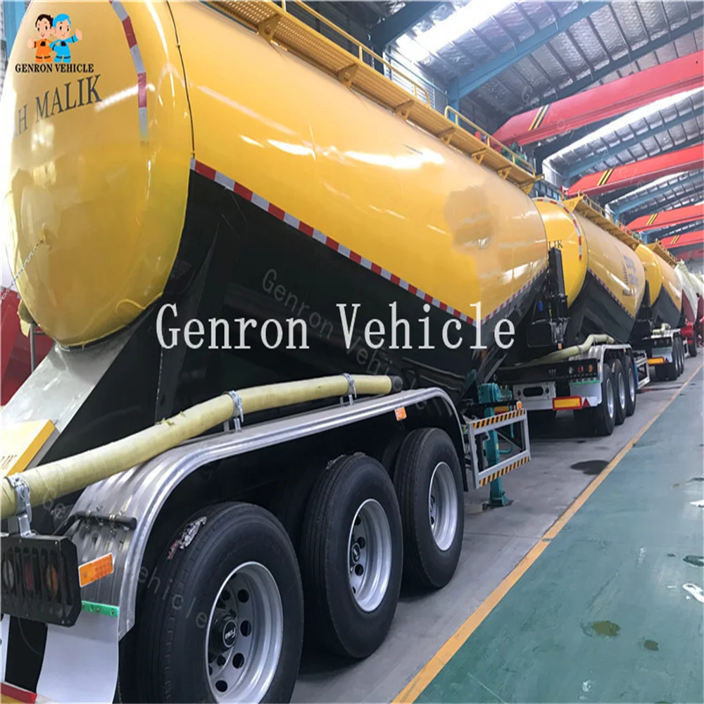30-50m3 Bulk Cement Semi-Trailer for Sale 3 Axles Dry Powder Silo Tanker for Transporting Powdery Particles for Sale