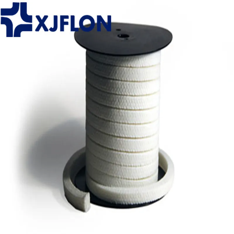 Factory custom colourful braided PTFE gland packing graphite carbon fiber filled material compression ptfe packing seal