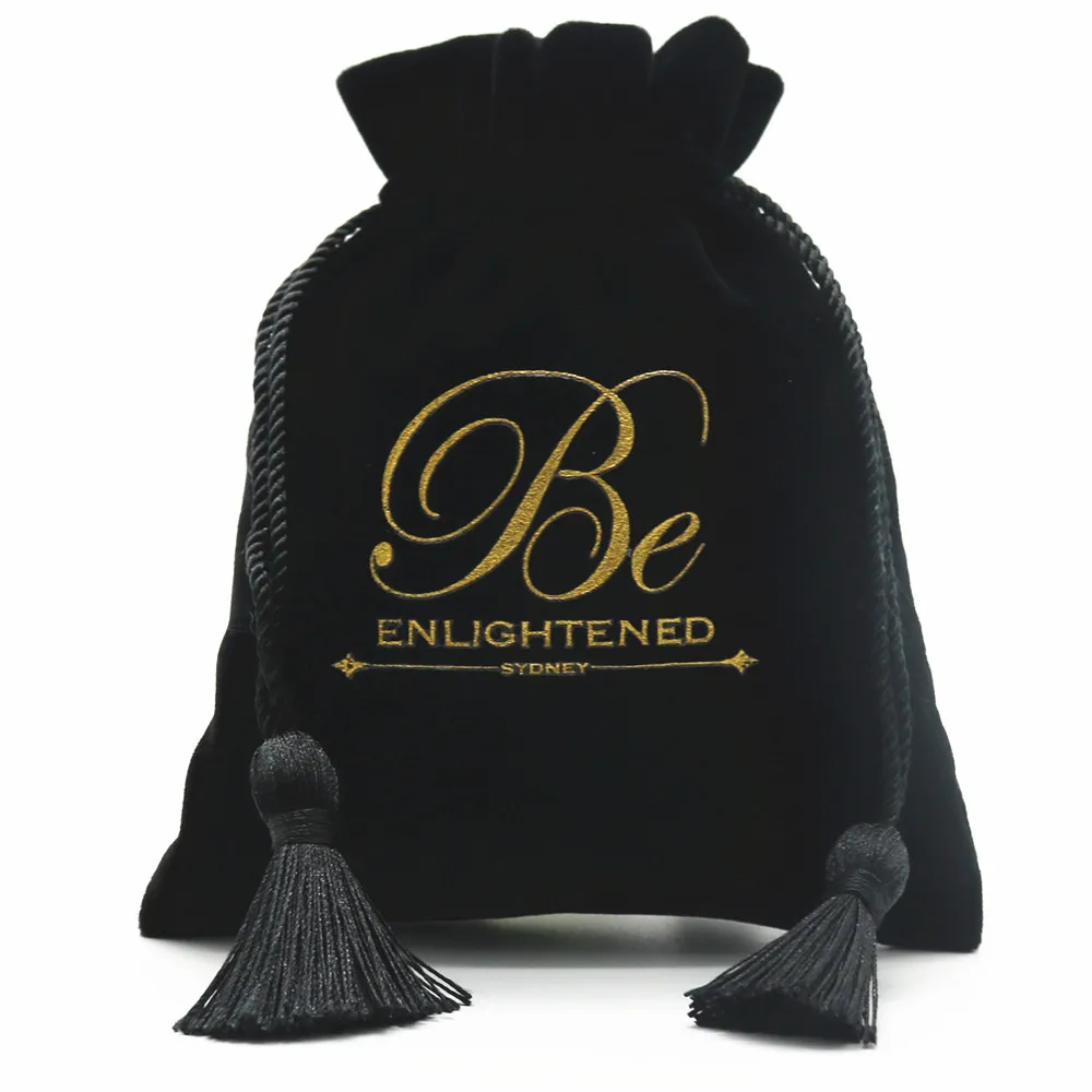 Китайские поставщики, высокое качество, большая бархатная сумка на шнурке под заказ для ювелирных изделий