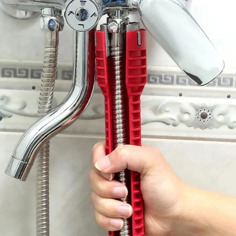 8 In 1 Flume Wrenches Tools Sets Plumbing Tools Anti-slip Kitchen Repair Plumbing Tools Sink Faucet Key Plumbing Pipe Wrench