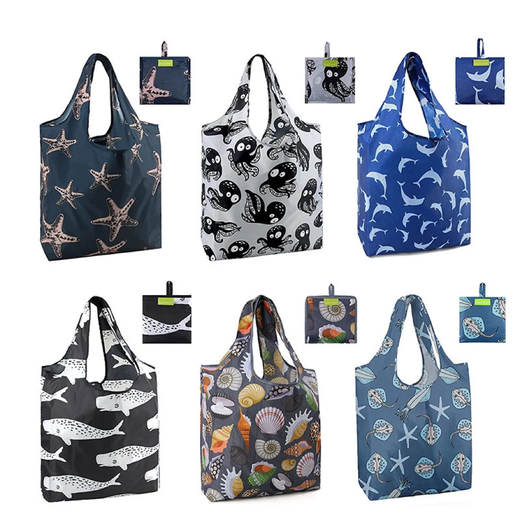 Polyester nylon Oxford cloth antibacterial waterproof recyclable environmental material shopping tote bag