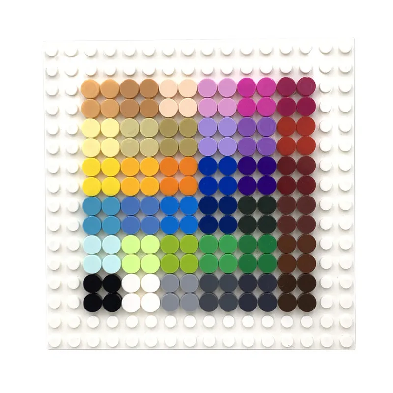 98138 Round Tile brick DIY 1x1 Bricks Plate Mini Puzzle Education Toys ABS Plastic Building Blocks