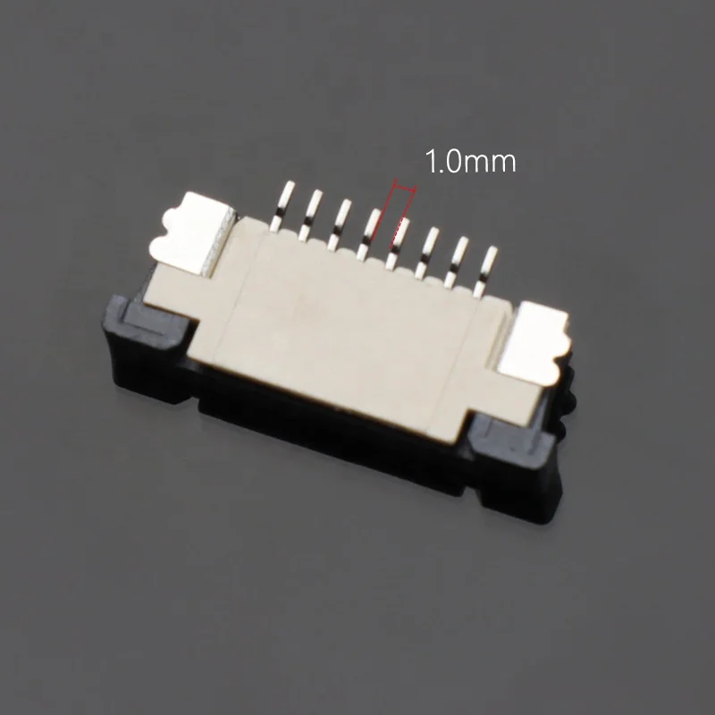 22pins smd fpc ffc connector right angle 1.0mm Horizontal SMT Type ZIF Bottom Down Contact FPC connector