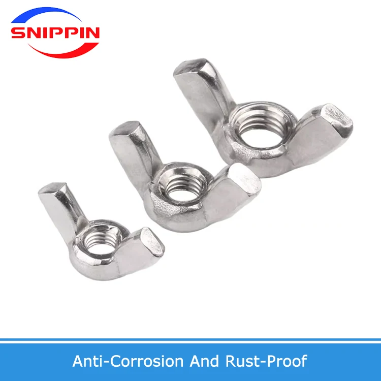 Butterfly Wing Nuts M3 M4 M5 M6 M8 M10 M12 Stainless Steel Wing Nuts Hand Tighten Nut DIN315