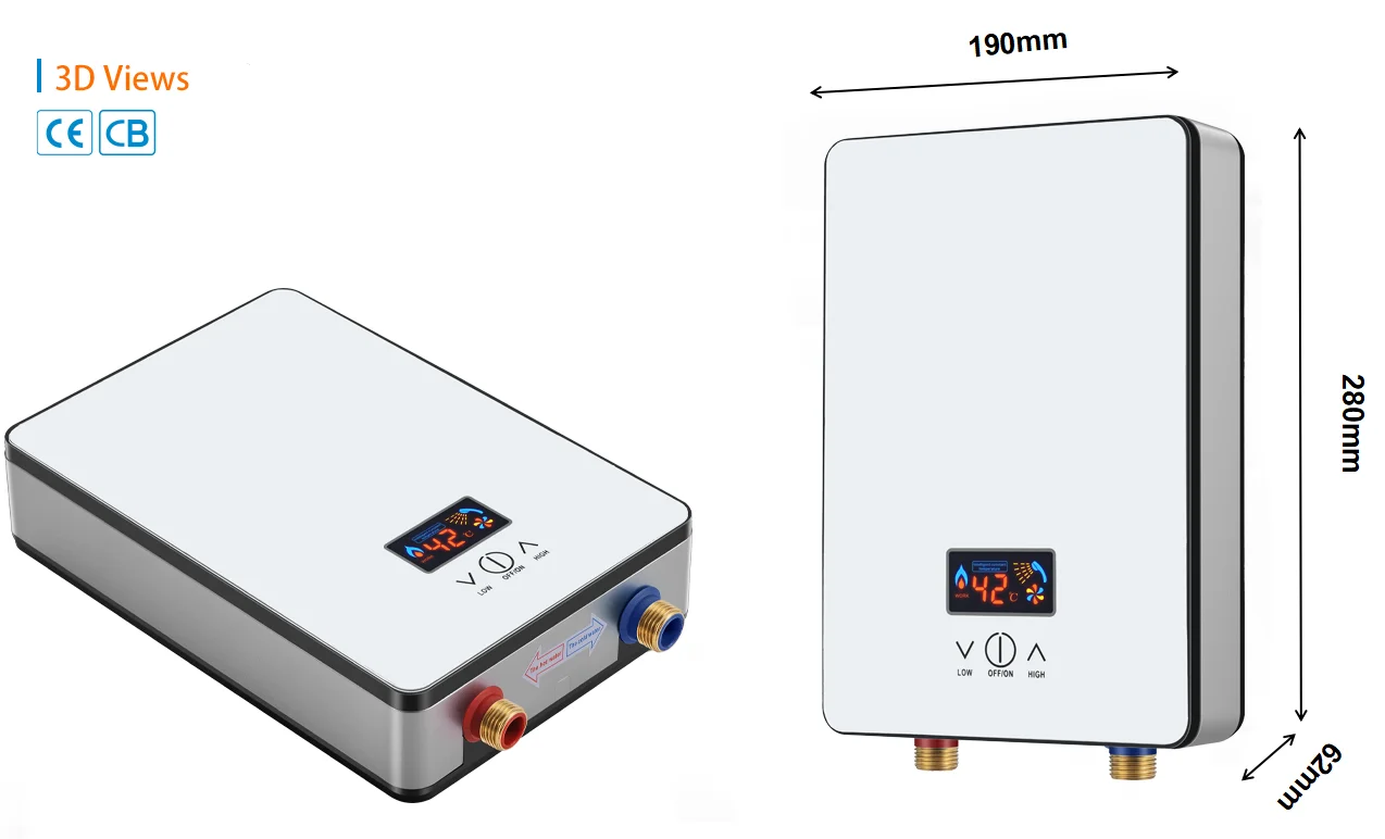 4.5KW 120V  Home appliance Fast heating Electric Water Heater For Shower