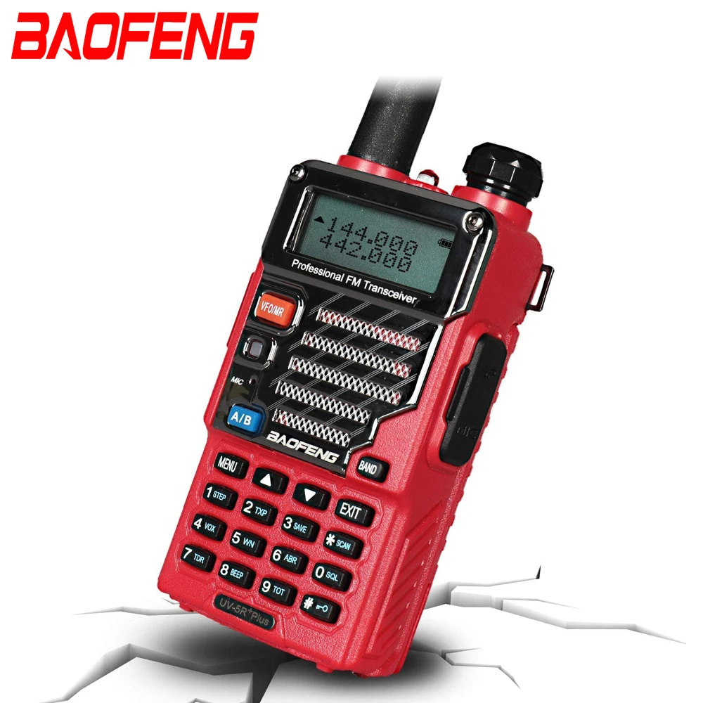 Baofeng оригинальный UV5R + плюс иди и болтай Walkie Talkie “иди Dual Band 136-174 МГц 400-520 Портативный BF UV-5R двухстороннее радио Pofung