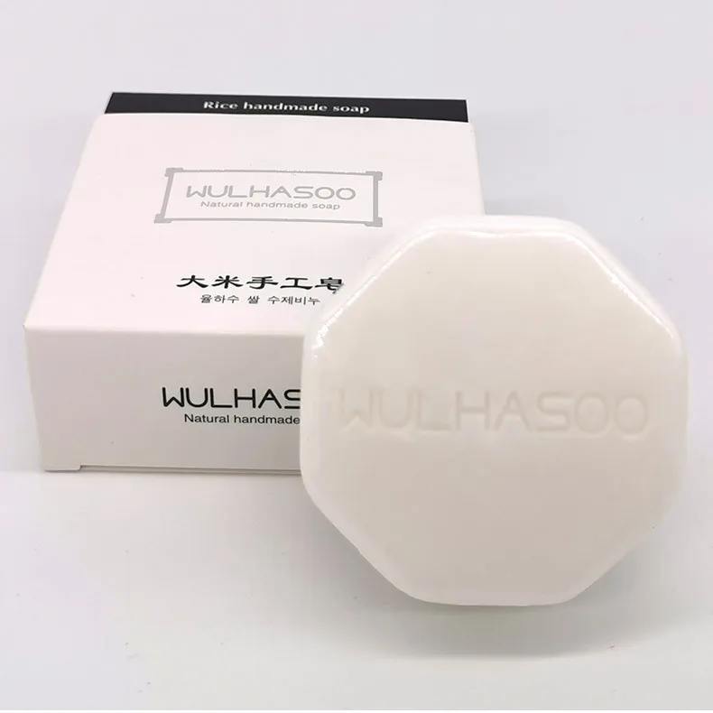 Wholesale Moisturizing Whitening Brightening Handmade Volcanic Mud Natural Rice Soap