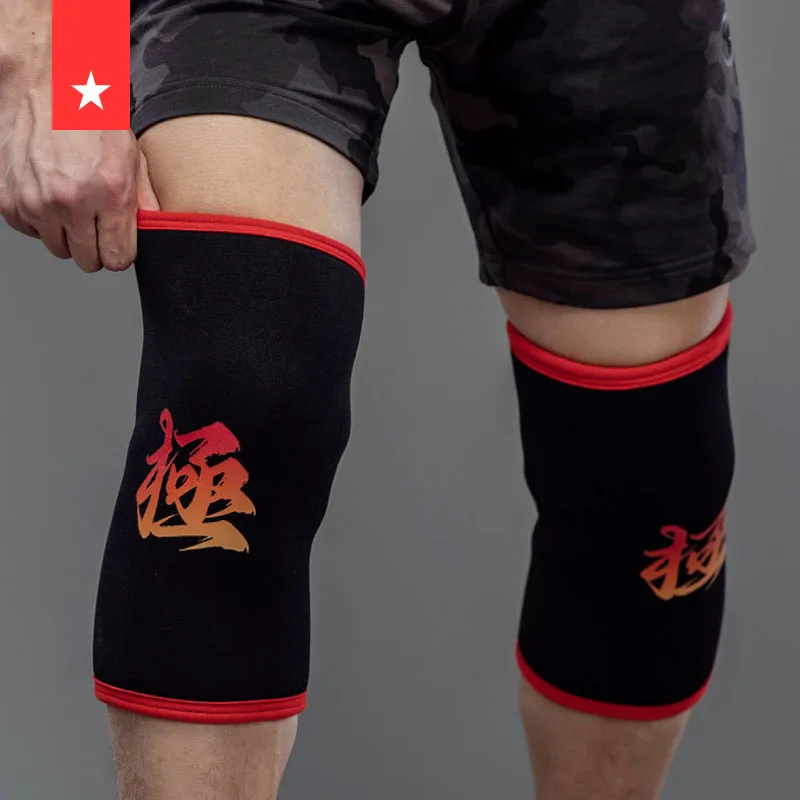 GJZ6342 Weight Lifting Powerlifting Knee wraps custom logo Gym Fitness Weightlifting Knee Sleeves