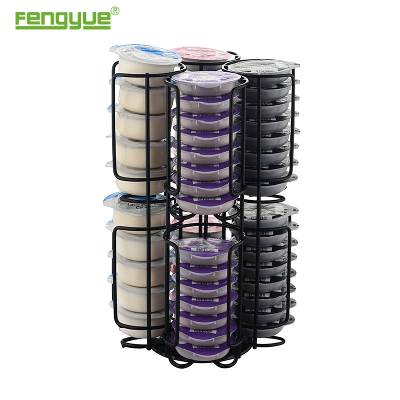 Wholesale Standing Type 64pcs Metal Coffee Capsule Holder