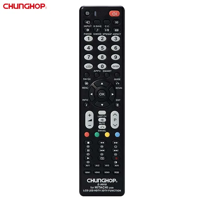 Custom LOGO Manufacturer E-H918 Hitachi Remote Control Smart Function Replacement TV Remote Hitachi
