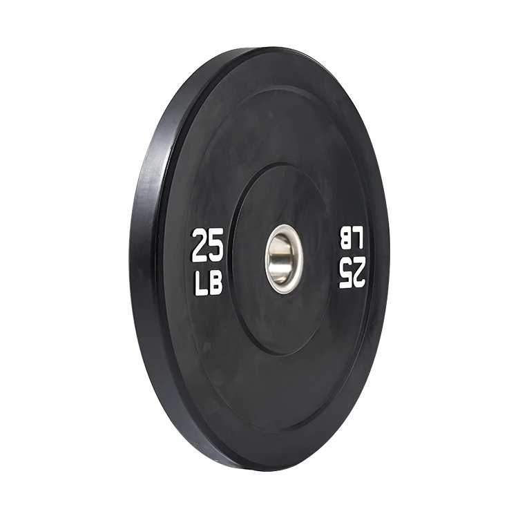 Rouser Fitness LB Bumper Plates Rubber Plates Gym Black Barbell 15LB 25LB 35LB 45LB 55LB Bumper Plates For Training