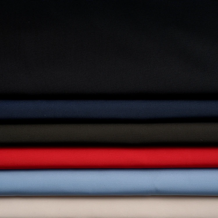 strip memory solid plain piece dyeing weave polyester fabric textile for garment clothing