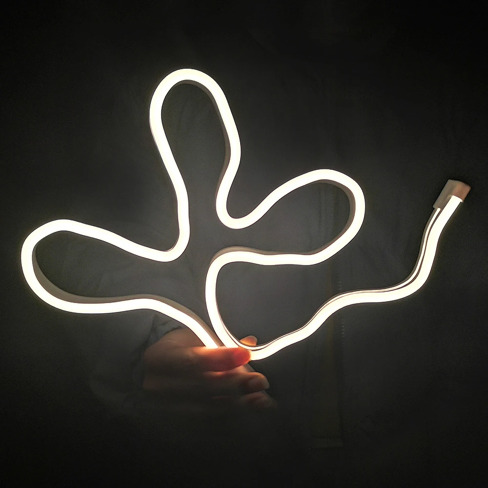 Custom Led Neon Signs 5x14mm 5v DIY led neon flex light Relax Toy Random shape with Iron Neon signs