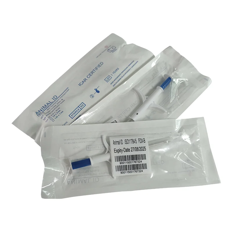 FDX-B животных RFID ID инъекционные микрочипы для собак 2,12x12 мм с шприц Икар Сертифицированный
