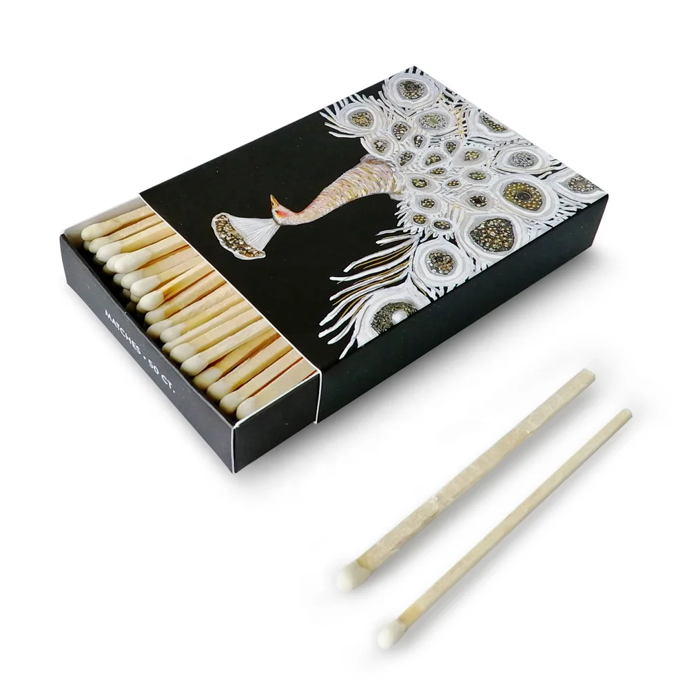 Luxury Design Matchbox White Tips Candle Matches