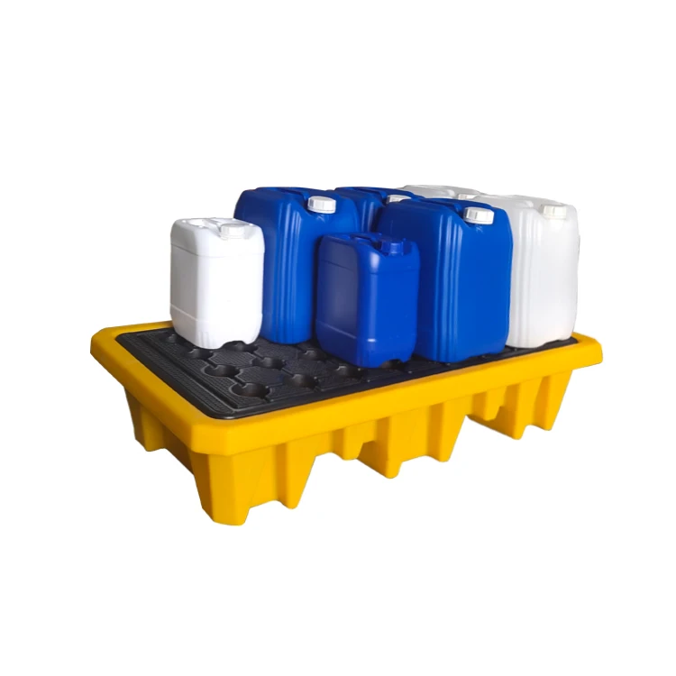 1300*1300*300 MM Top Quality Anti Oil Containment Pallet Drum Spill Pallets With Removable Grating