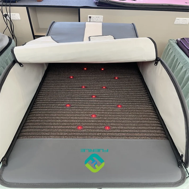 FIR heating photon mat foldable thermal spa capsule portable far infrared sauna dome for weight loss and detox