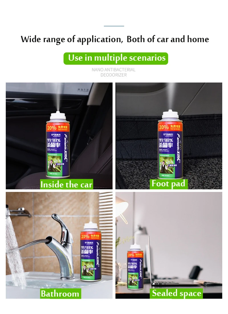Top Selling Automotive Interior Air Freshener Car Spray Fragrance Bomb 180ML Long Lasting Deodorant