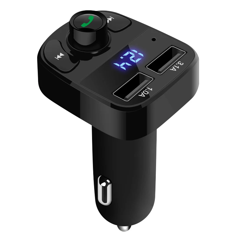 Quick Charger Car Kit HY-82 Fm Transmitter Bt4.0 Radio Mp3 Player With Led Dual Usb for Car Fm Wireless Transmitter