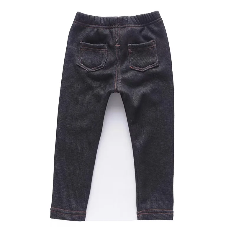 Wholesale Winter Casual Elastic Waist Kids Boys Girls Pants Childrens Jeans Trousers