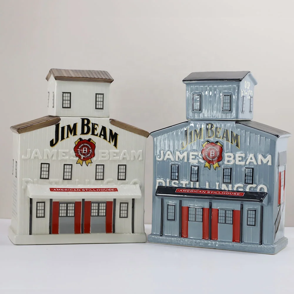 Custom Logo Ceramic Big Bottle for Wine Liquor Empty Whisky Bottle Purchase Empty Wine Bottles