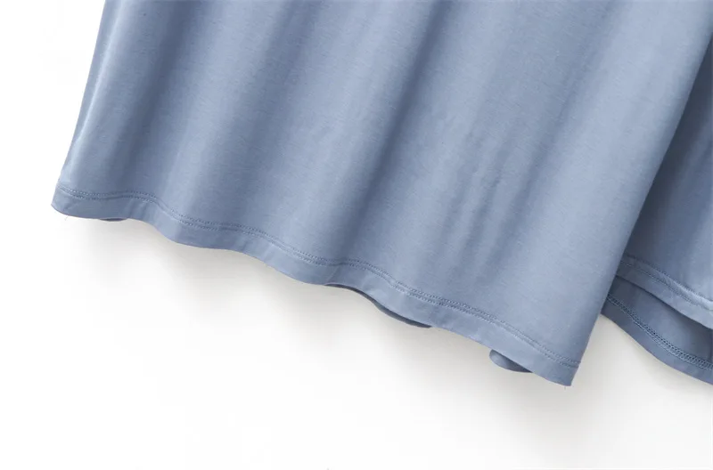 high quality modal v neck t shirt for men custom shorts pajama custom logo cotton pajamas men casual plain tshirts shorts set