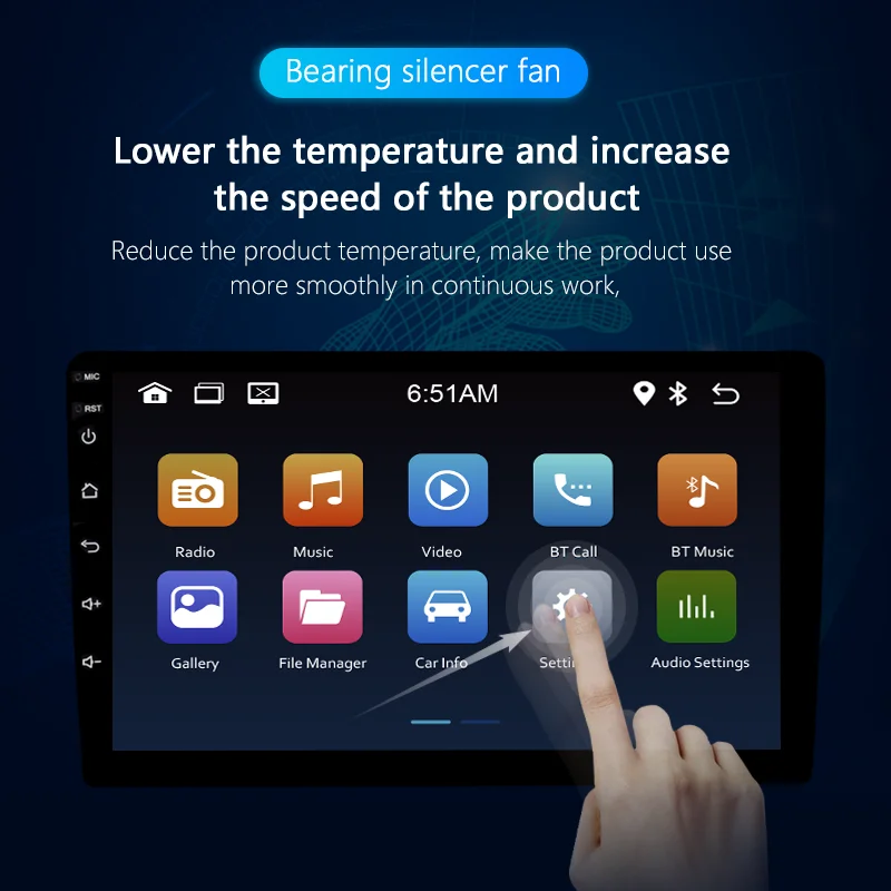 Оптовая продажа Универсальный сенсорный экран android автомобильное рад