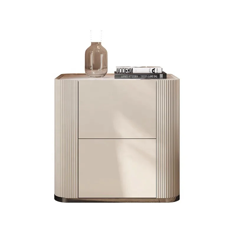 2023 low price luxury wireless charging bedside table with fingerprint lock