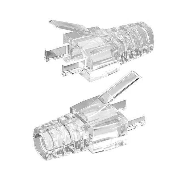 Clear Color Transparent PC Plastic RJ45 Connector boot head cover For RJ45 Cat6 Cat5 8p8c modular plug