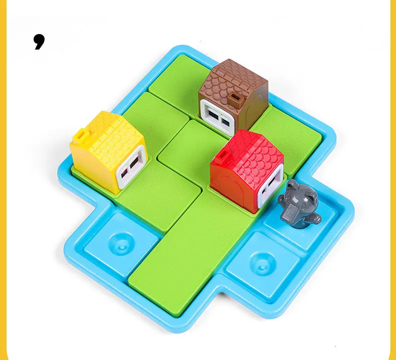 educational story toys Intelligence Toys 3-6 Ages 3D Puzzle Board Game Wolf and Three Little Pigs