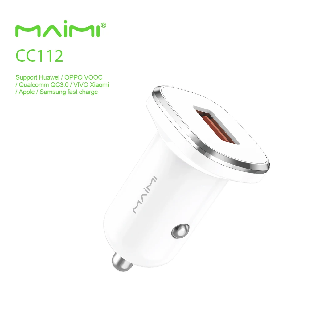 Maimi CC112 fast car charger  QC3.0USB for smart phone car charger adapter super fastcharger VOOC FCP AFC Fast charging protocol
