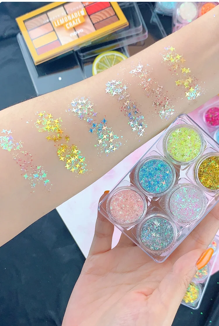 
High Pigment Perfume 3D Eye Makeup Highlighter Creamy 3D Glitter Eyeshadow Gel make your own brand Cream eyeshadow 