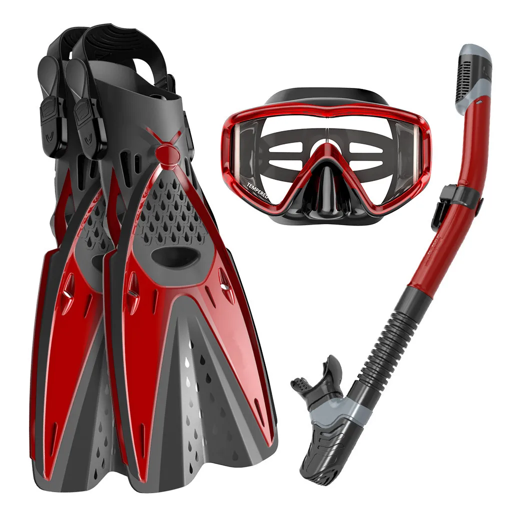 New Diver Mask Diving Equipment Snorkeling Gear Swimming Glasses Diving Fins Combo Sets