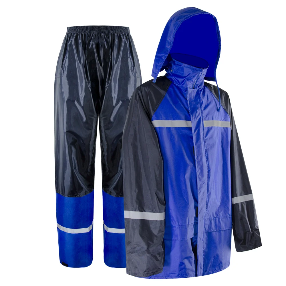 OEM Safety reflective raincoat with mesh lining clothing