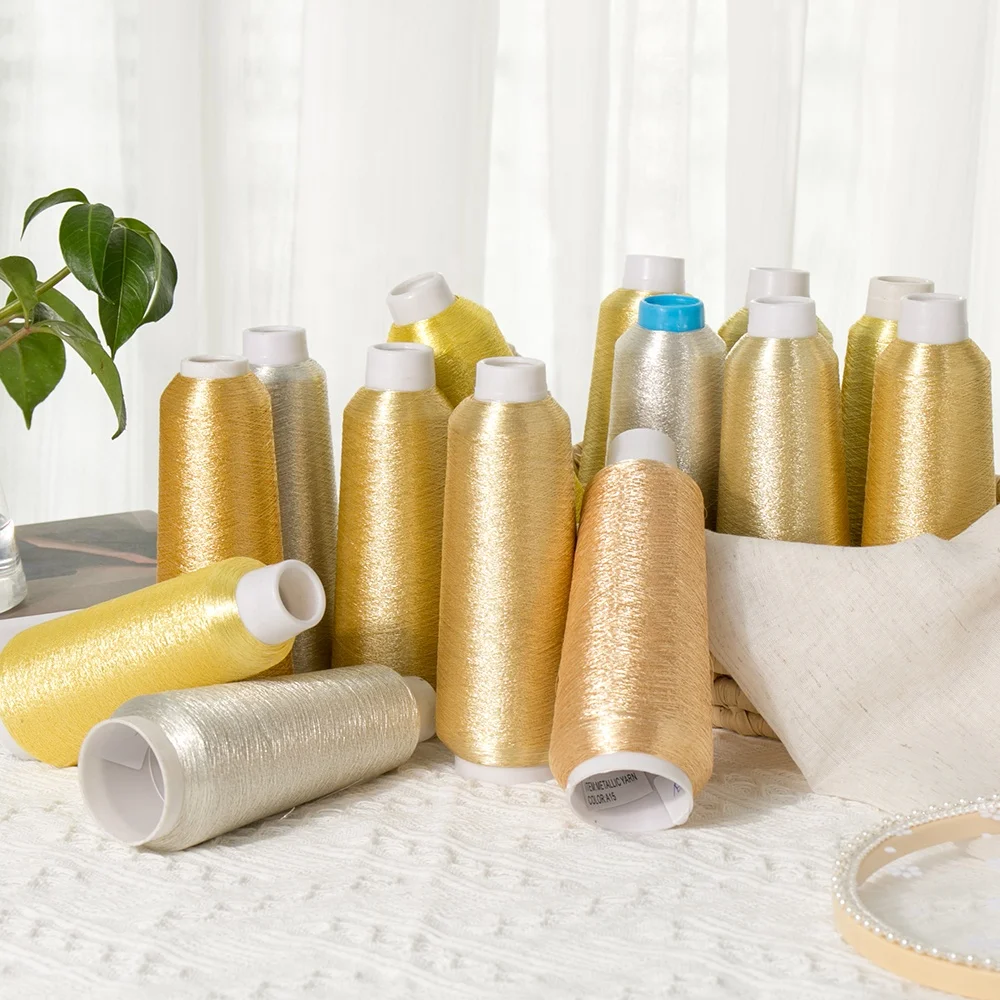 Sparkle Brand High Quality Pure Gold Pure Silver Metallic Yarn for Embroidery