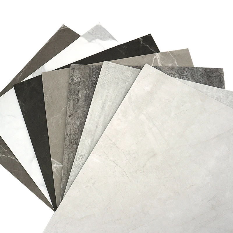 Black Marble Sheet Stone Uv Art Design Interior PVC Wallpaper Floor 3d Decorative Wall Panels For Bathroom Use/