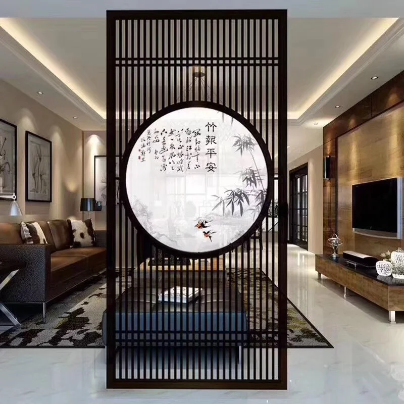
custom high-end color lobby living room wall hanging screen, stainless steel sheet metal partition scree wall panel 