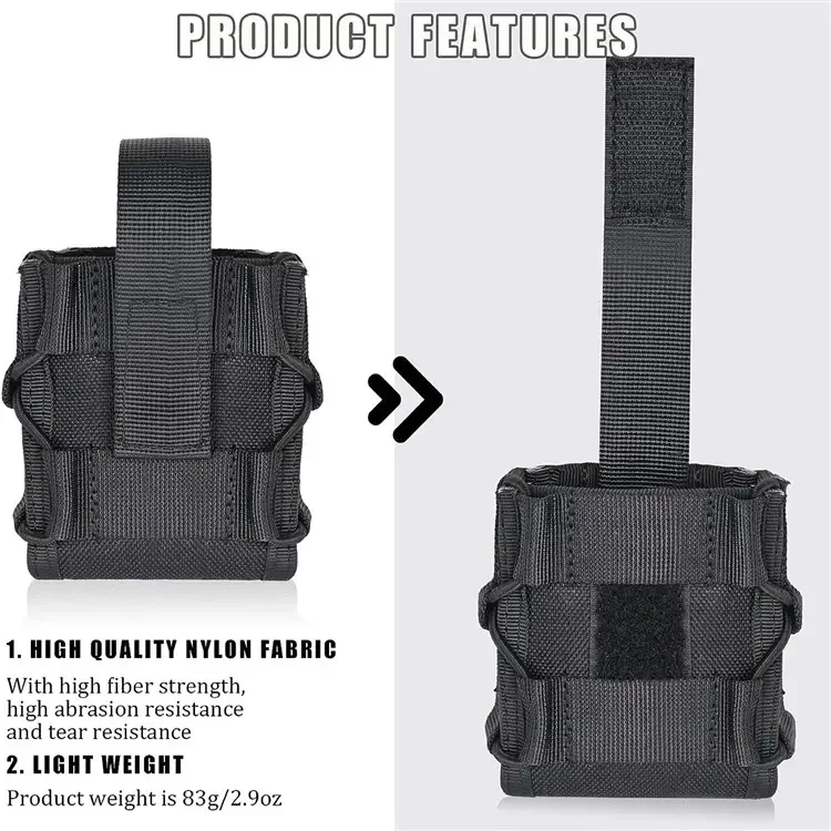Universal Open-Top Handcuff Holster MOLLE Fits ASP Tactical Nylon Handcuff Pouch