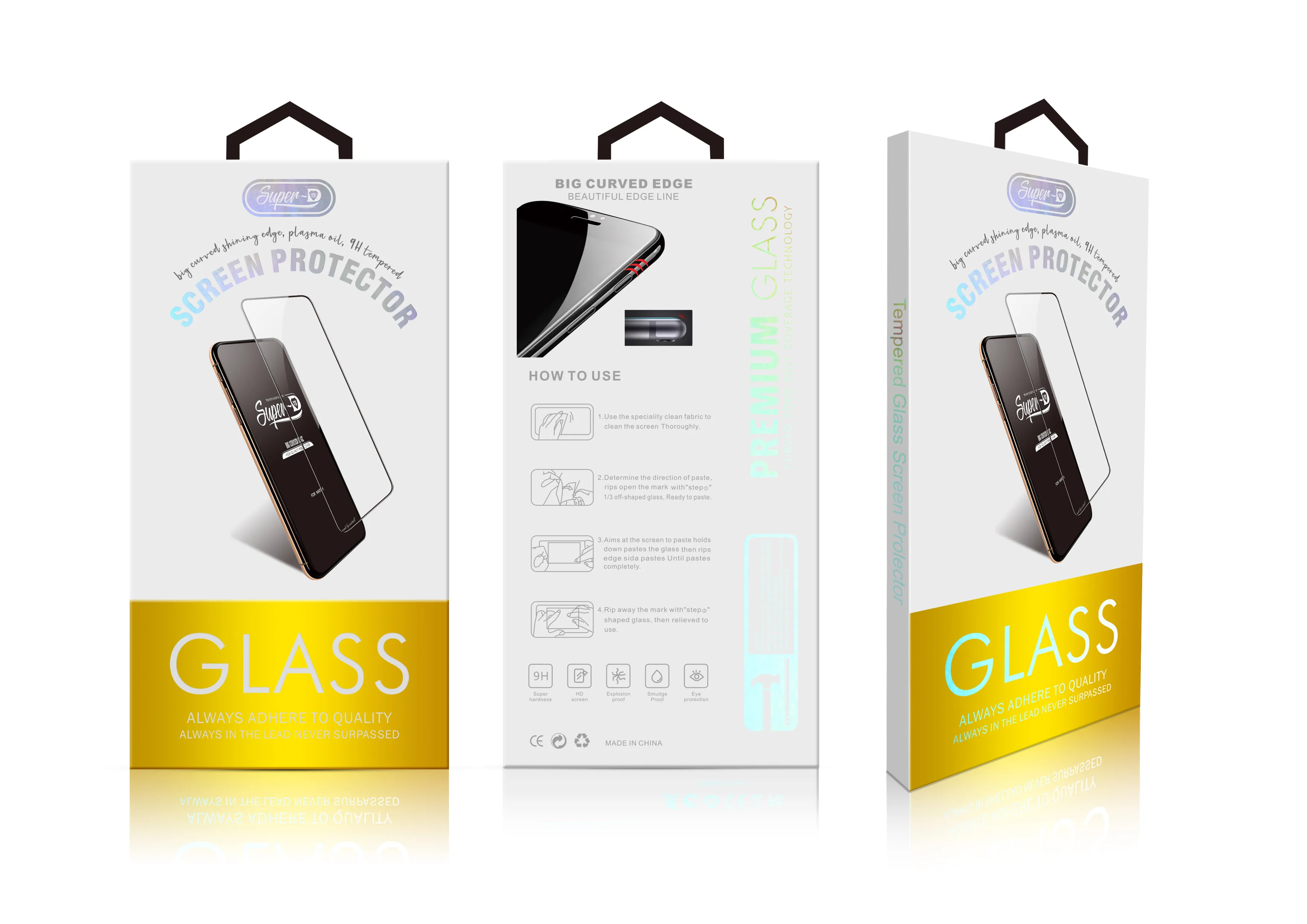 Super-D for SAM M51 OPPO REALME  6/V5 5G/RENO 2 accessories big curved edge Premium tempered glass screen protector