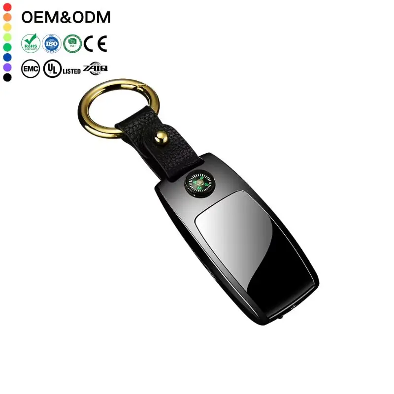 DEBANG usb lighter Multi-function keychain electric lighter with compass and LED screen and Emergency light